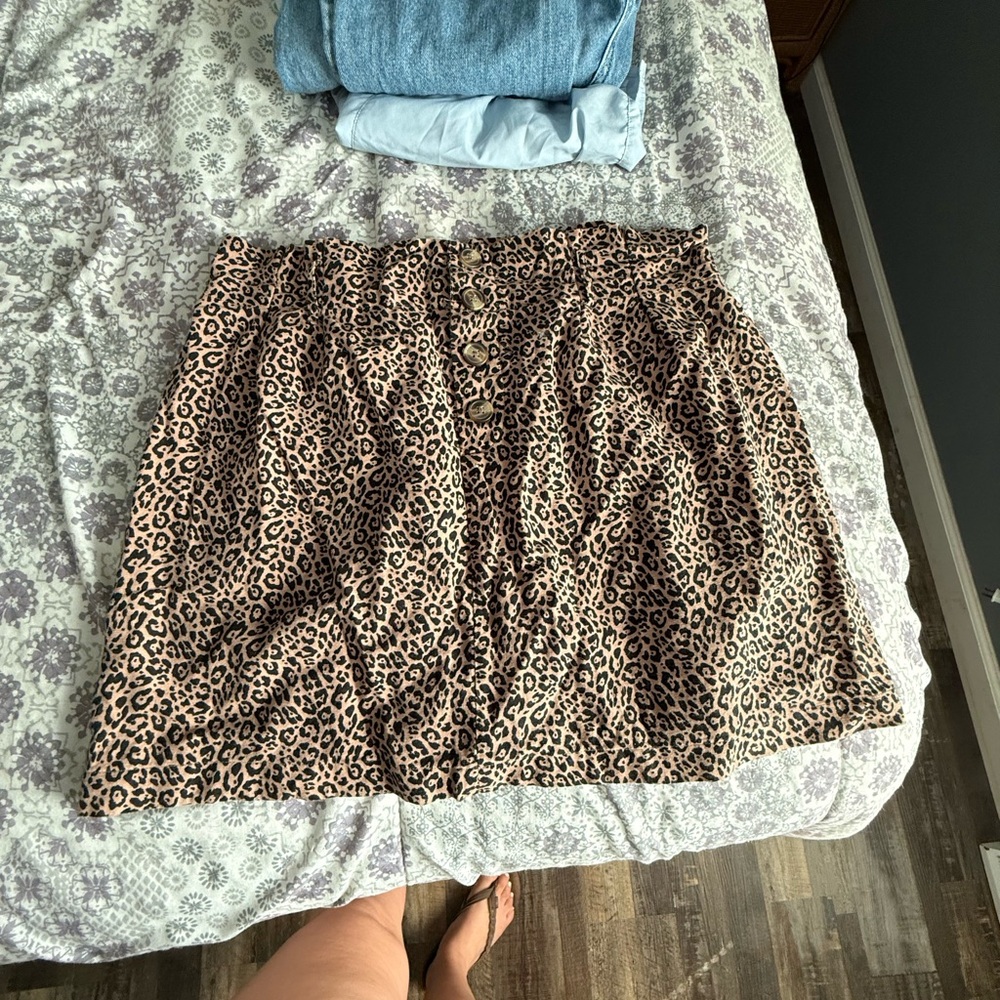 American Eagle Outfitters Leopard Print Mini Skirt